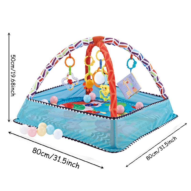 Baby Activity Gym Play Mat with Toys Soft Infant Crawling Mat Early Development Baby Play Gym