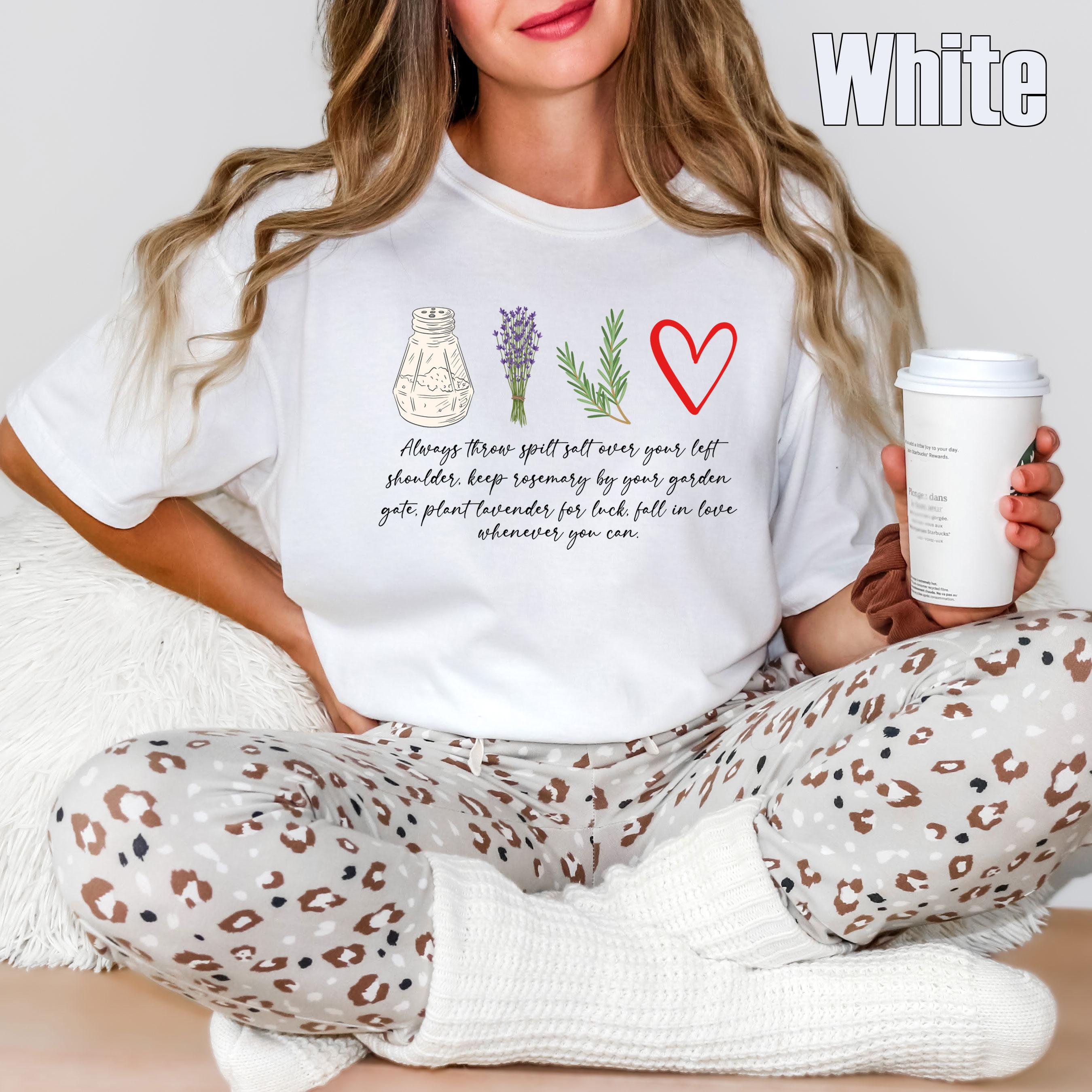 Comfort Colors Botanical Lucky Shirt Lavender Rosemary Graphic Tee Cottagecore Aesthetic Shirt Gift for Teacher