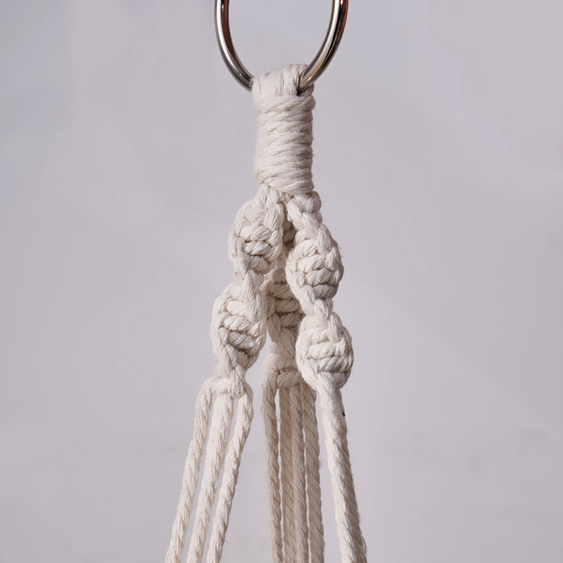 Bohemian Woven Tapestry Flower Basket Handwoven Hanging Plant Pot for Wall Decor Macrame Flowerpot Net Bag