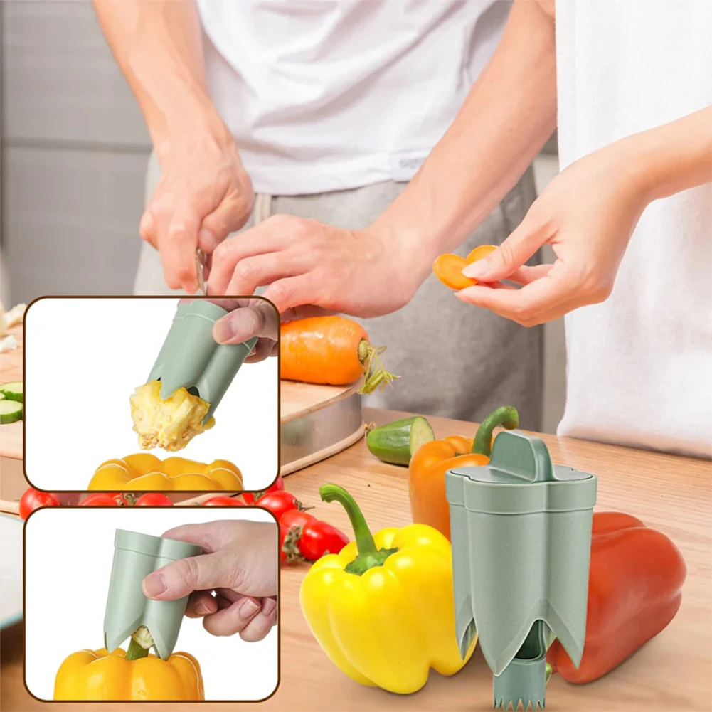 Bell Pepper Corer and Pepper Seed Remover Tool