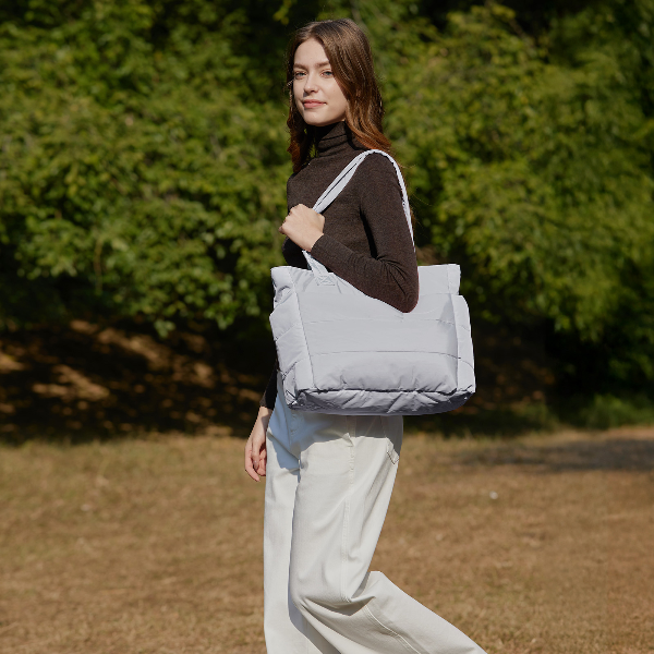 Stylish Puffer Tote Bag for Women, Spacious Handbag for School, Travel & Commuting