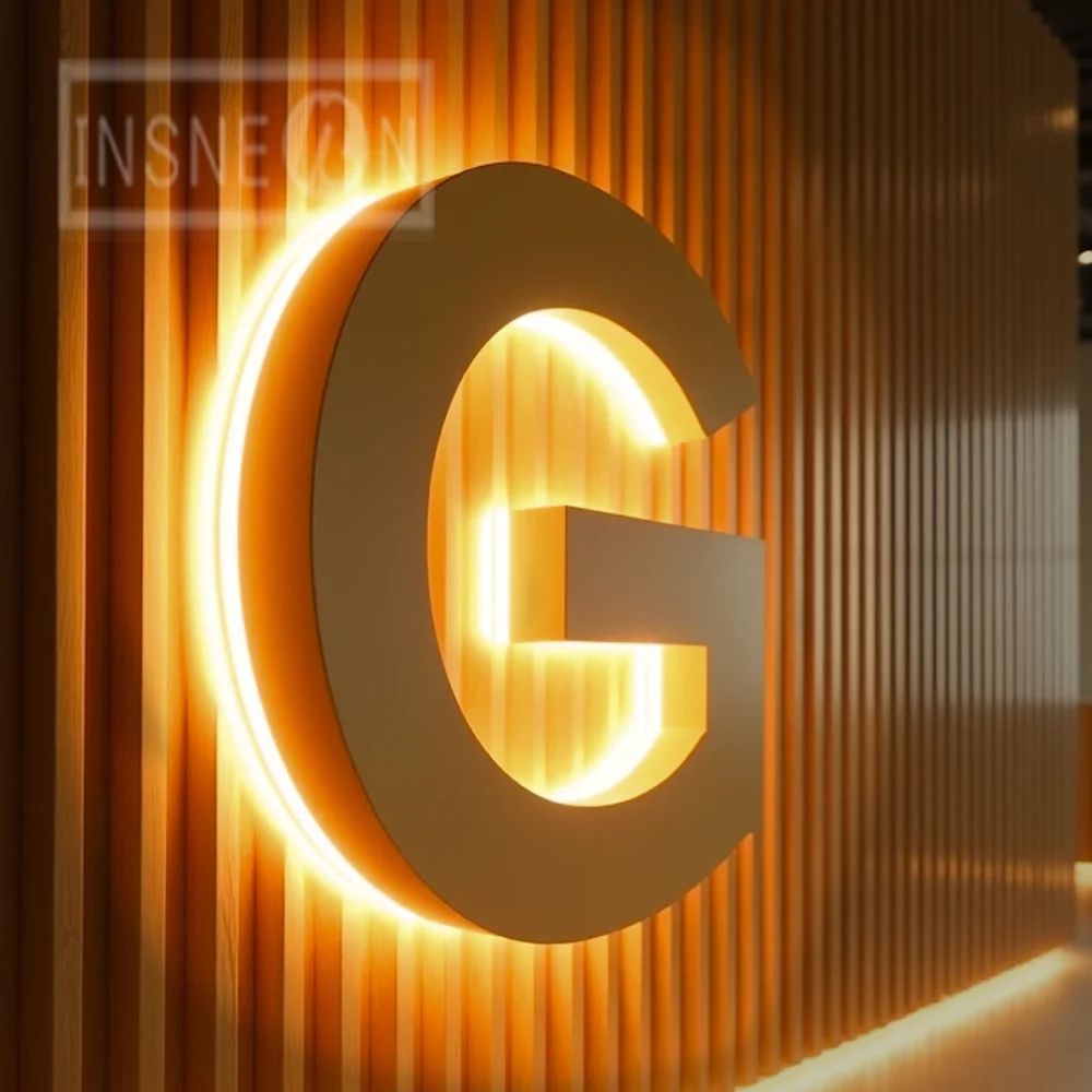 Custom LED Backlit Metal Business Sign