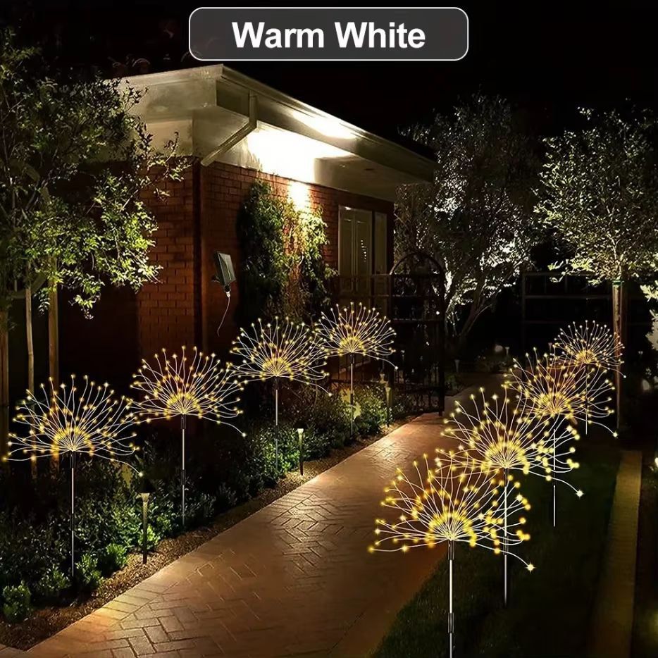 Radiant Dandelion Solar Garden Globe – 8-Mode Outdoor LED Landscape Light