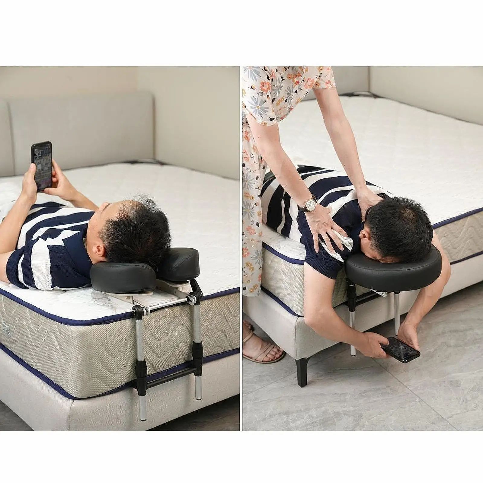 Adjustable Massage Headrest for Table – Ergonomic Face Down Pillow with Head Cradle Support