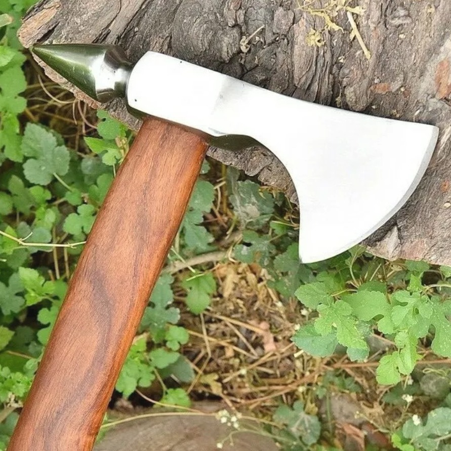 Handmade Steel Tomahawk Axe Integral Spike Hunting Axe