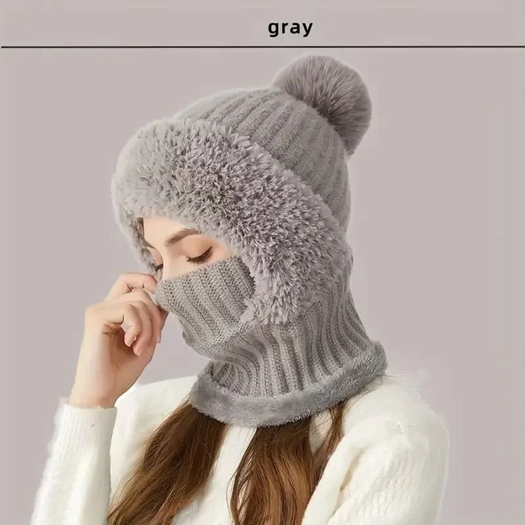 Winter Cycling Hat That Stops Wind Burn, Fleece-Lined Headwear with Ear & Neck Coverage