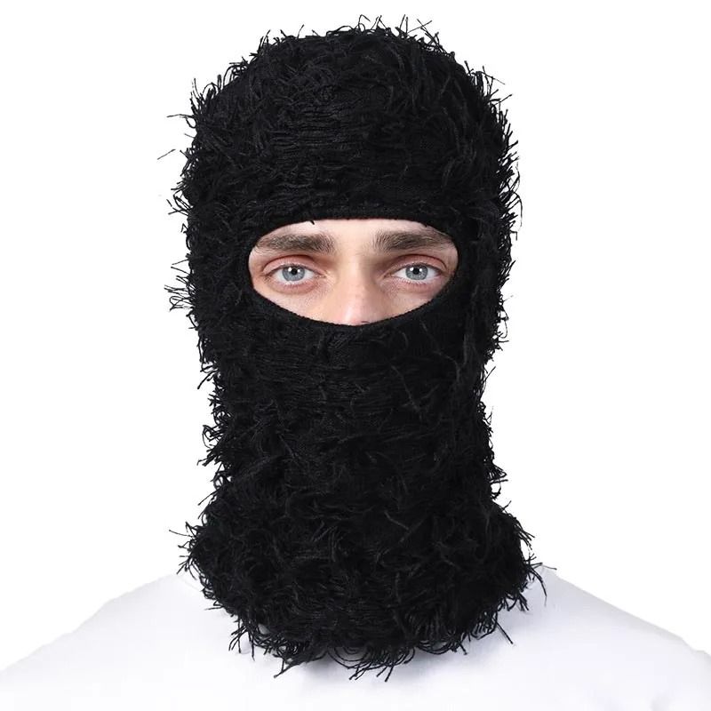Distressed Knitted Tactical Balaclava & Ski Mask
