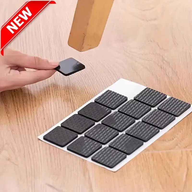 Anti-Noise Steel-Look Furniture Pads (30-Pack) - Non-Slip Leg Protectors for Quiet Home/Office