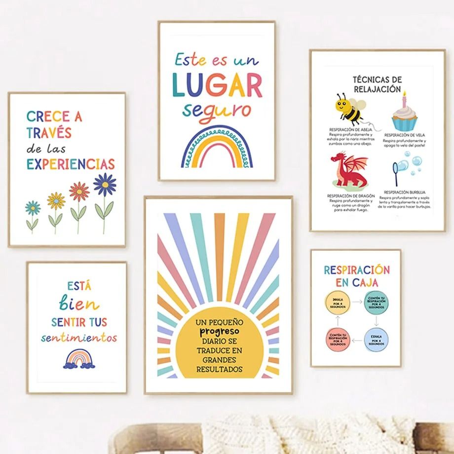 Growth Mindset Poster Therapy Office Wall Art Mental Health Quotes Decor