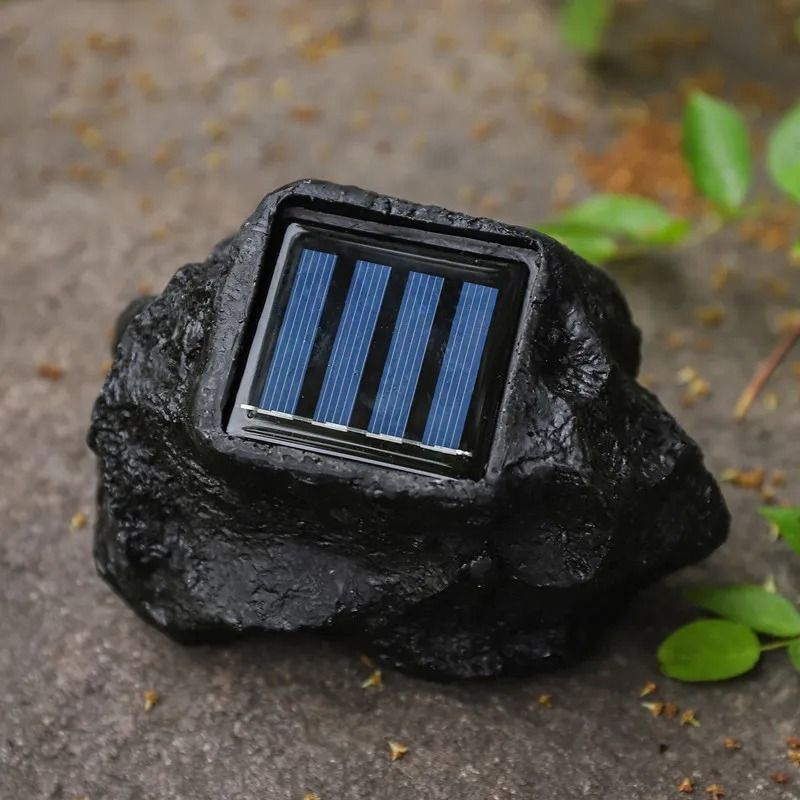 Solar Simulation Stone Spotlight | Waterproof Outdoor Garden Rock Light for Lawn & Landscape