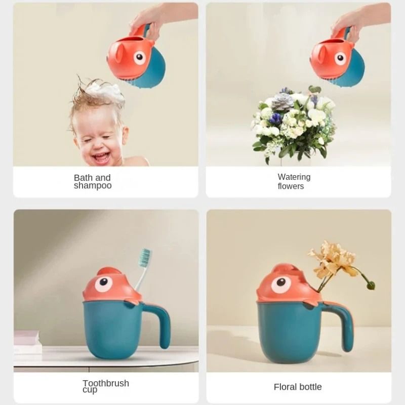 Pediatric Splash-Proof Cartoon Shampoo & Bath Rinse Cup