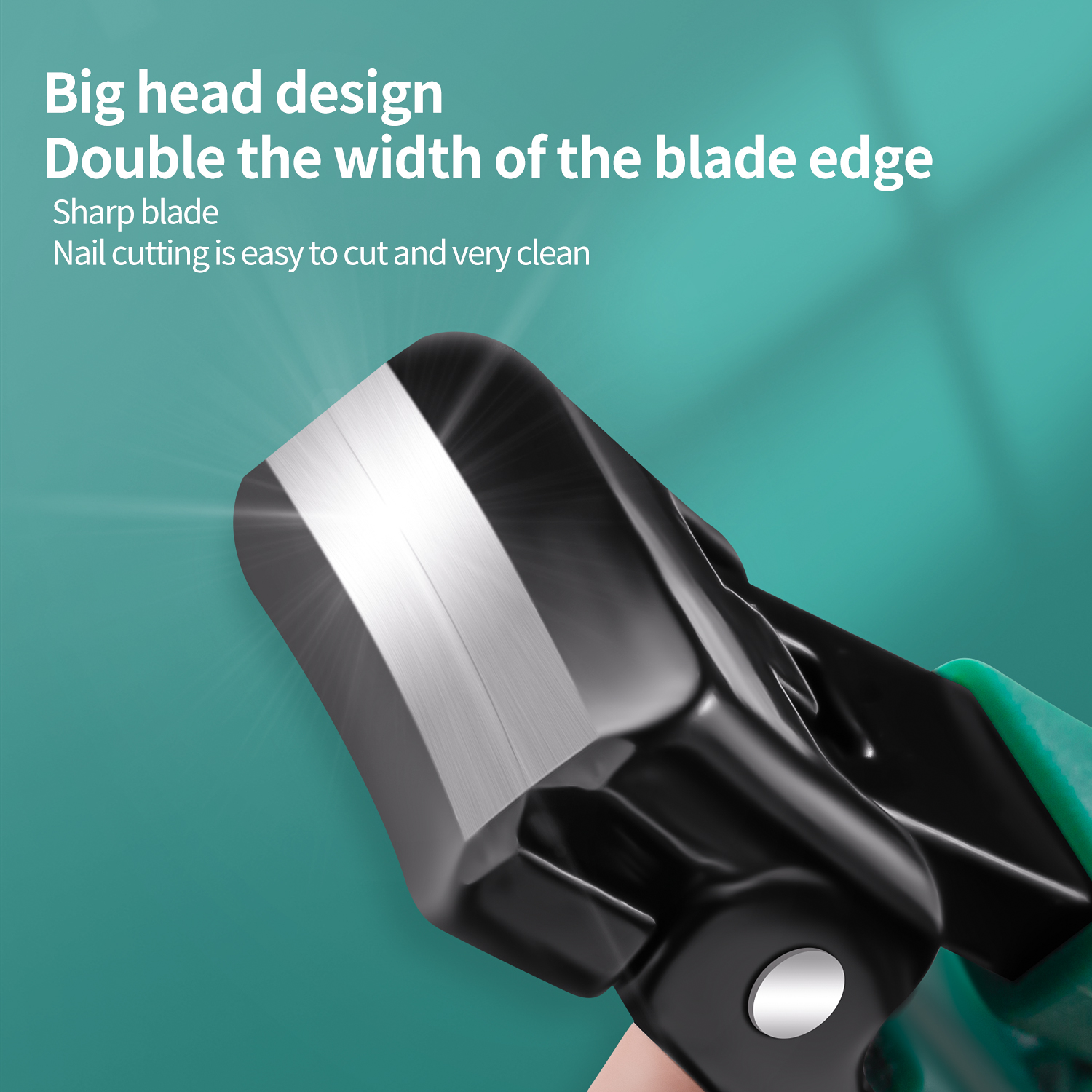 Large Jaw 8mm Opening Nail Clipper Thick & Hard Nail Cutter Stainless Steel Manicure Tool with Anti Splash Design