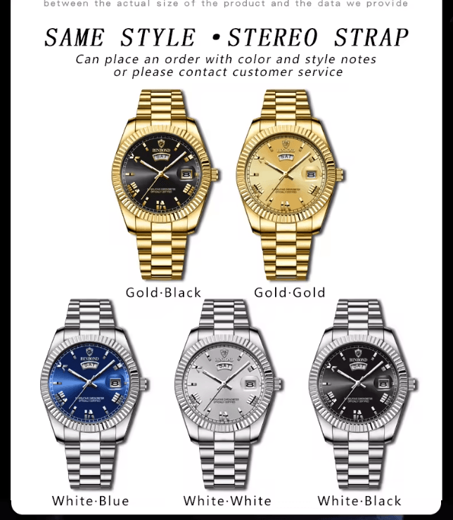 Mens Business Sports Quartz Watch Waterproof Luminous Calendar Wristwatch