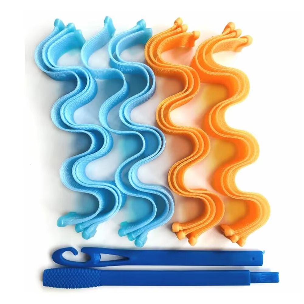 12 Piece Heatless Hair Curlers Soft Curling Rod Set