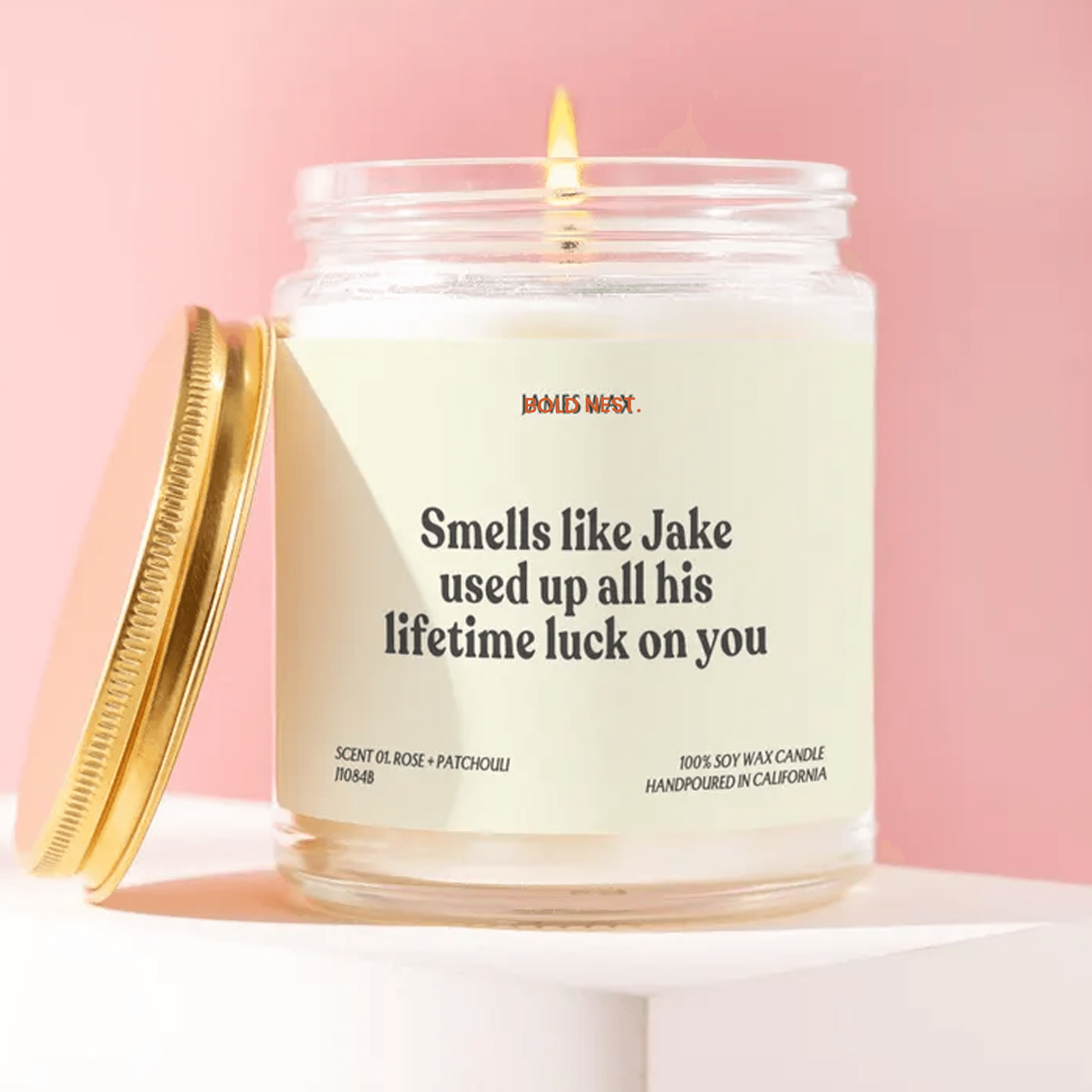 Funny Engagement Candle Custom Name Personalized Locked It Down Groom Gift Just Engaged Lucky Groom To Be