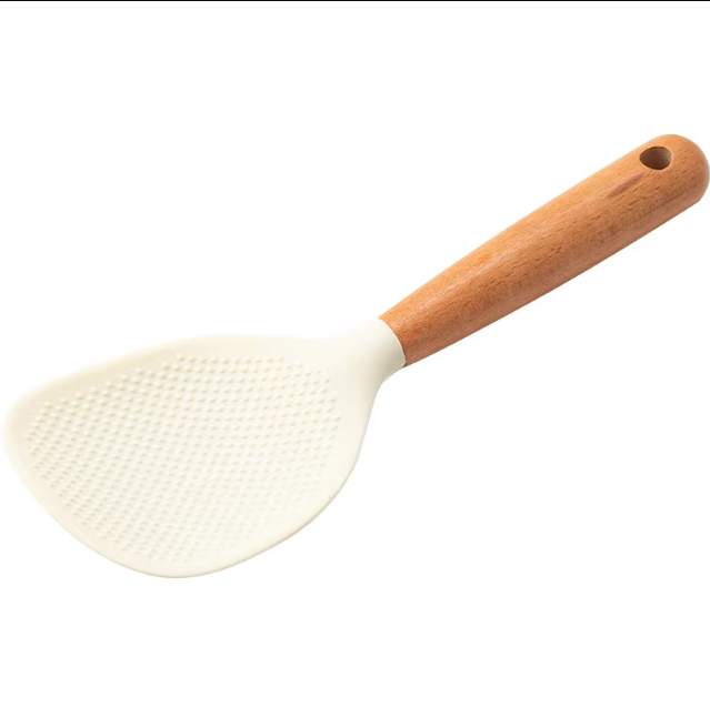 Silicone Rice Spoon, Heat-Resistant Silicone Spoon, Non Stick Cooking Spoon, Reusable Small Tool