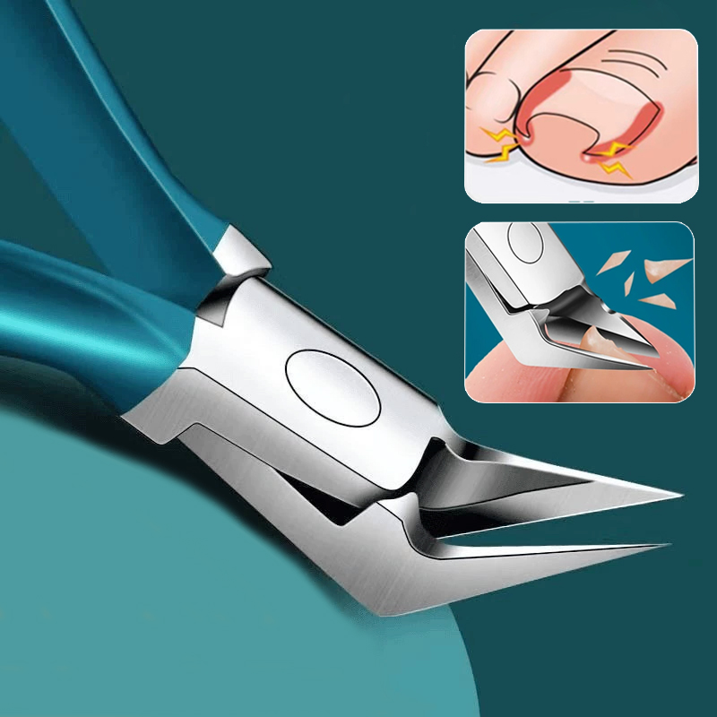 Nail Clipper Manicure Tools, Stainless Steel Toenail Clipper, Straight Blade for Ingrown & Thick Nails, Sharp Pointed