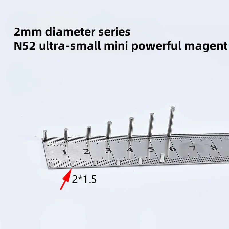 N52 Neodymium Mini Disc Magnets 2mm Strong Rare Earth Fridge and Craft Magnets