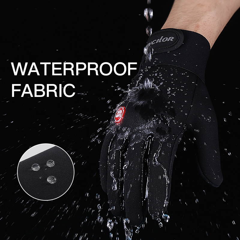 Warm Running Gloves Windproof Waterproof, Winter Men's Touchscreen Gloves, Lightweight Hiking Gloves