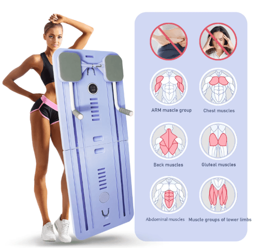 ReboundCore Multi-Functional Ab Roller Board with Resistance Bands