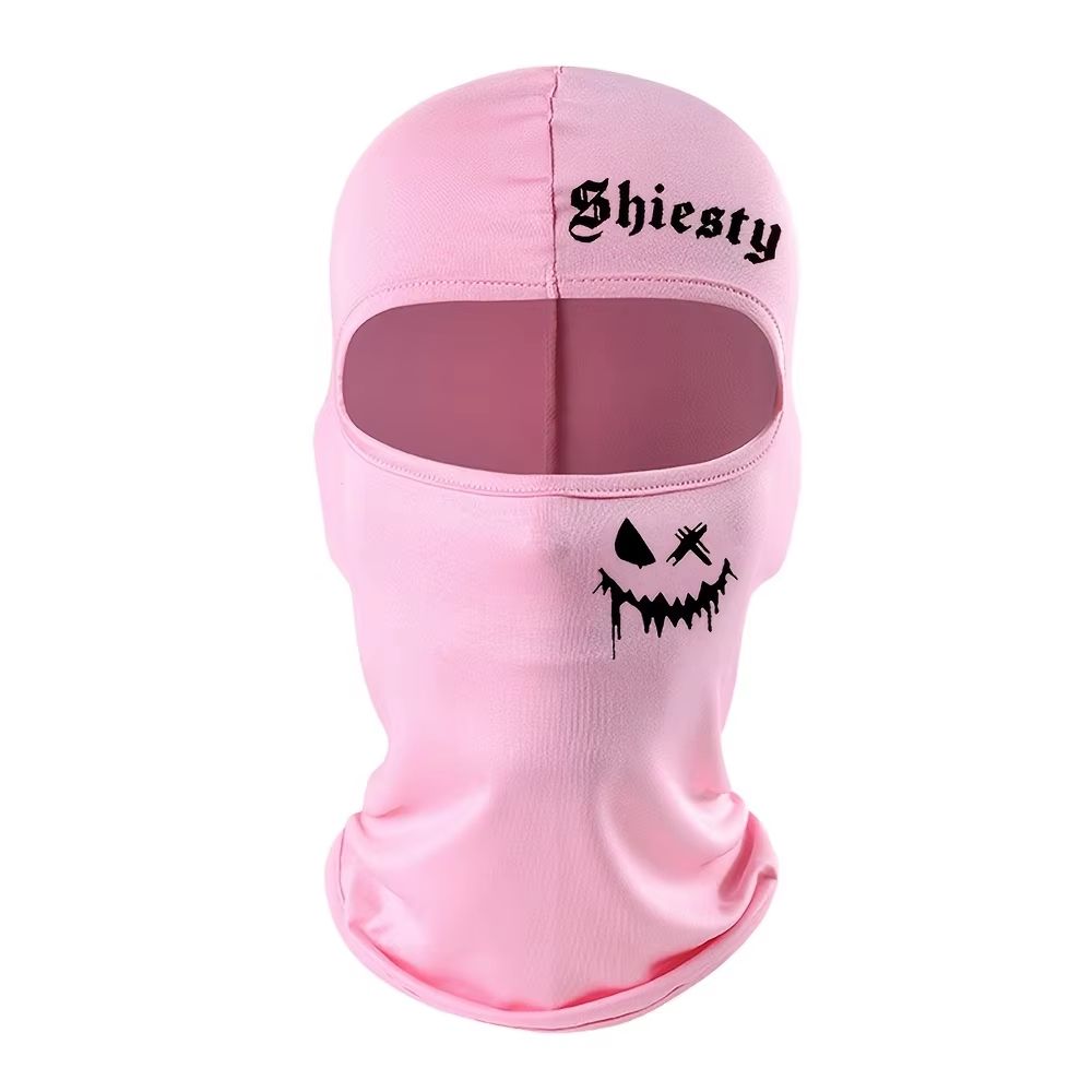 Smiling Face Print Unisex Balaclava Neck Cover Mask