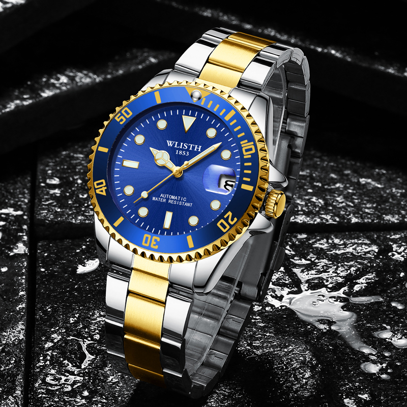 Classic Automatic Mechanical Watch for Men Waterproof Luminous Stainless Steel Luxury Date Watch