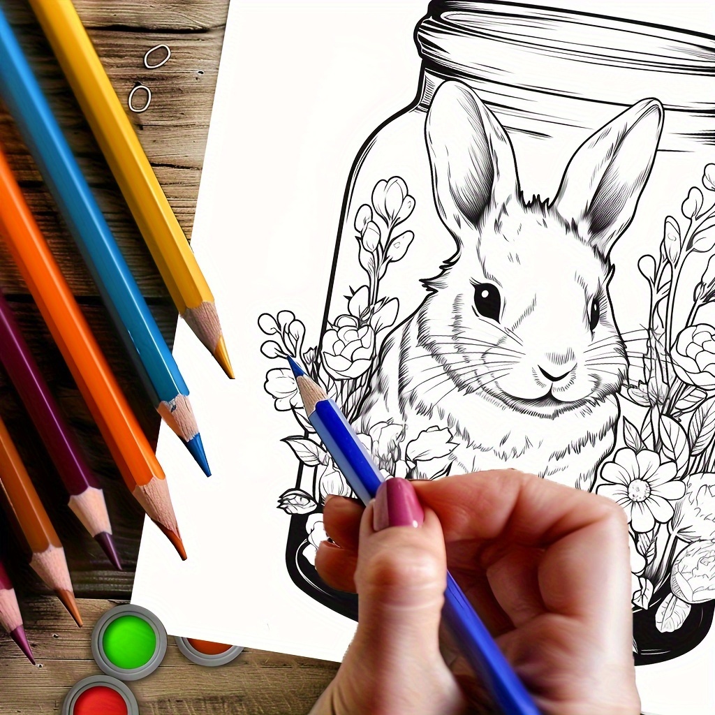 Magical Glass Jar Coloring Book, for Soothing Stress and Mood Reduction, A Therapeutic Adult Art Activity