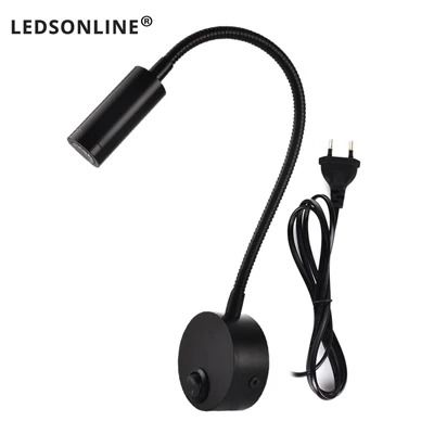 Flexible Gooseneck Clamp Wall Light Bedside LED Reading Lamp