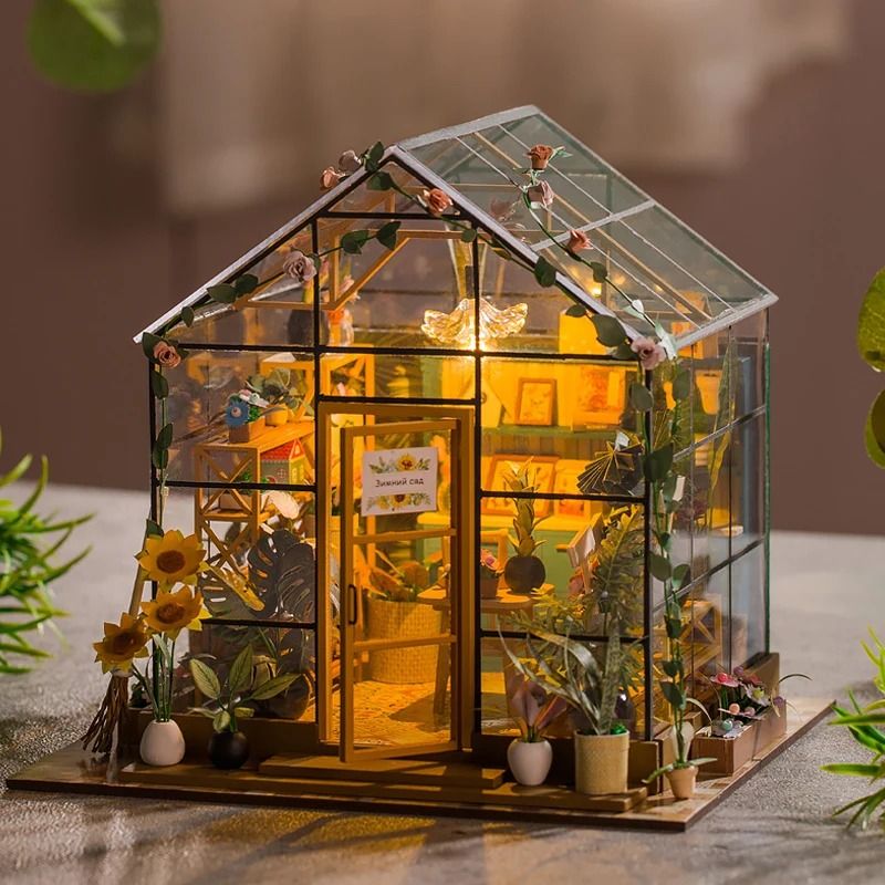 Mini Doll House Kit DIY Flower House