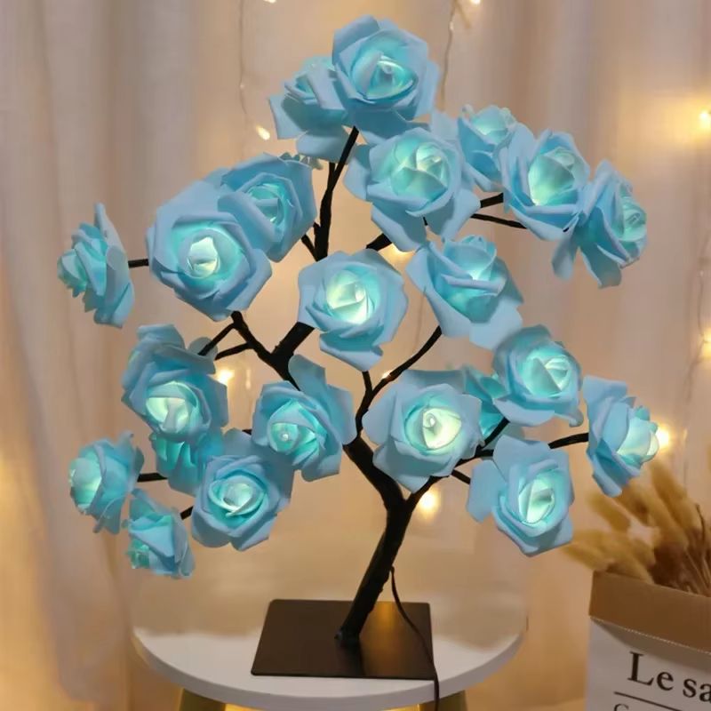 GlowBloom USB LED Rose Tree Table Lamp