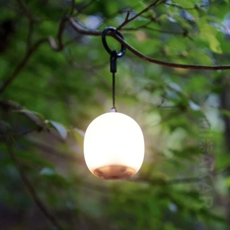 Rechargeable Egg Shaped Camping Light Soft Silicone Pinch Control Lamp
