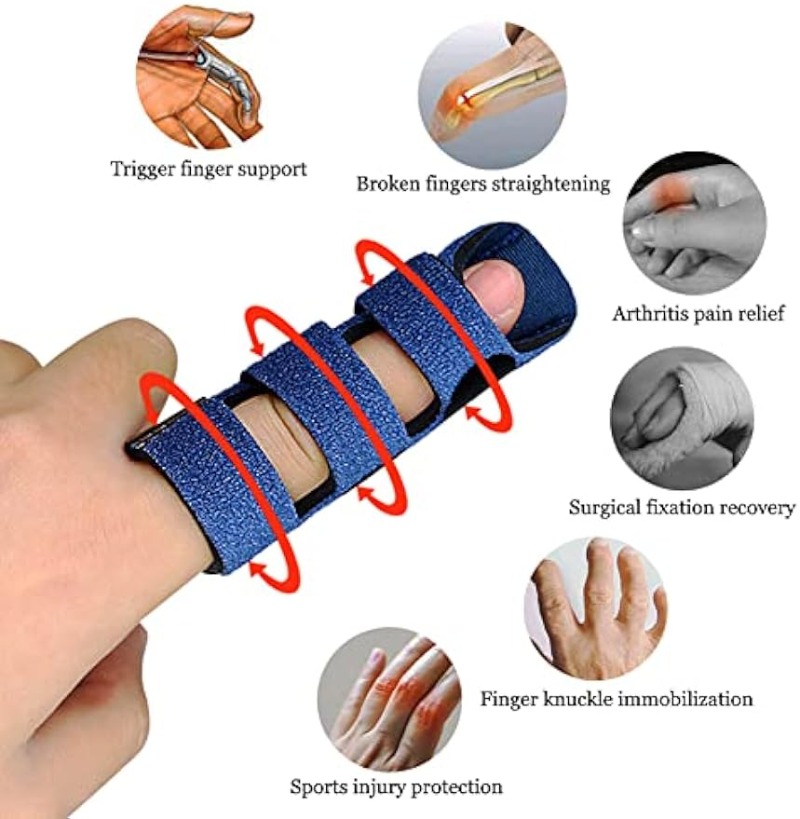Adjustable Pain Relief Trigger Finger Splint, Fracture Corrector Brace for Sprain & Dislocation Support