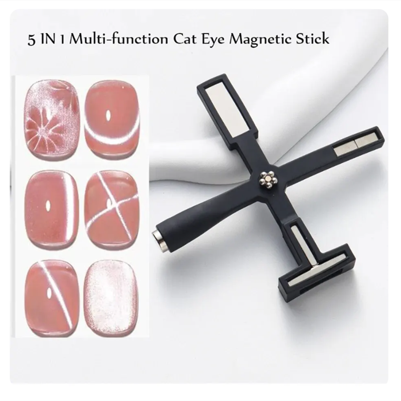 5-in-1 Multi-Function Cat Eye Magnetic Stick for Nail Art, Create Stunning Gel Polish Effects with Ease