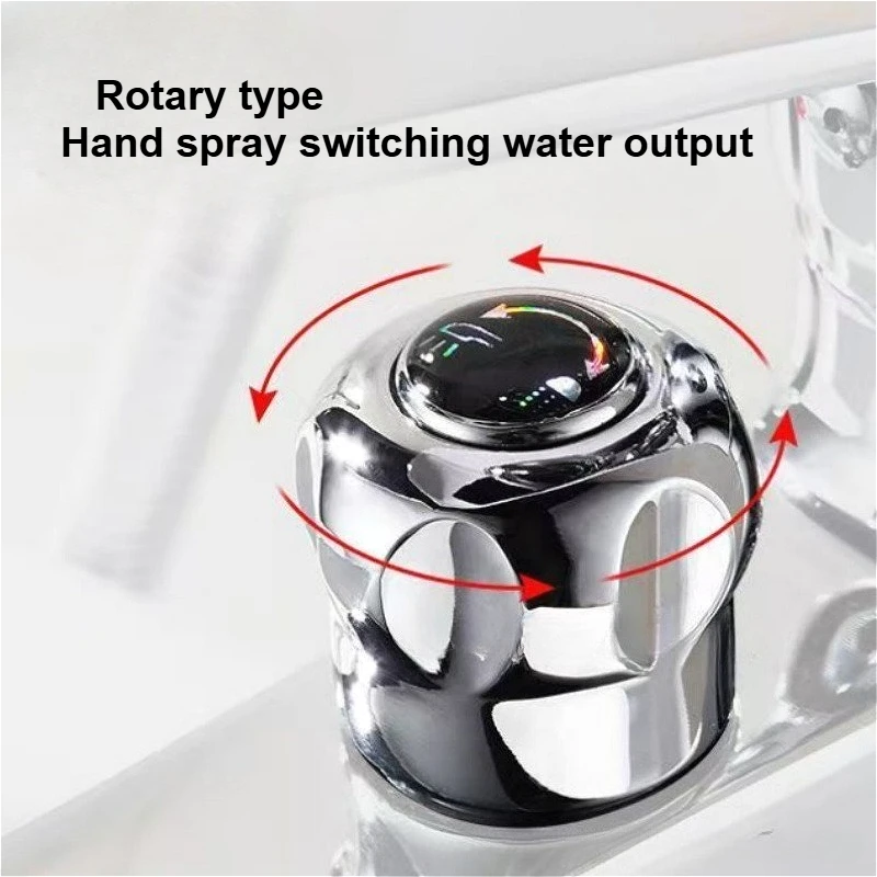 Modern Chrome Bathroom Sink Faucet Deck Mounted Hot and Cold Mixer Tap