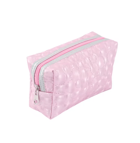 GlimmerBloom Floral Glitter Stationery Pouch for Study & Office