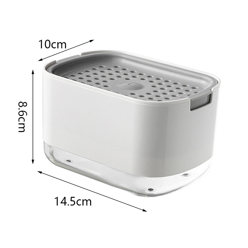 Automatic Soap Dispenser with Foam and Sponge Holder Kitchen & Bathroom Liquid Container