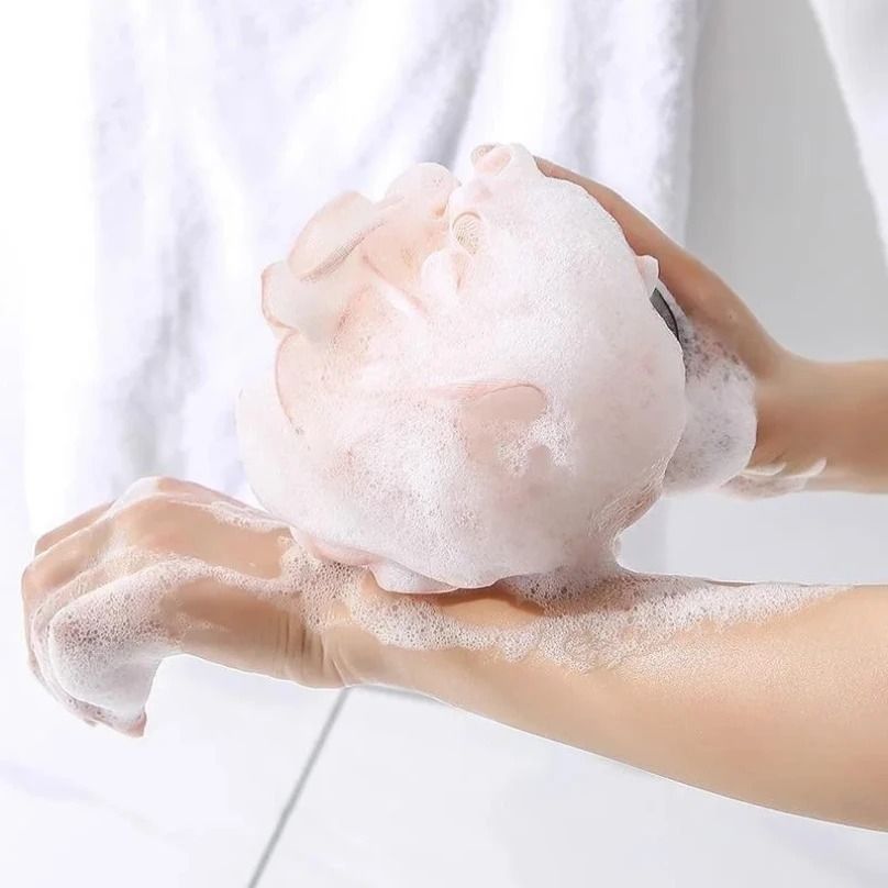 High Density Volumizing Mesh Shower Scrubber