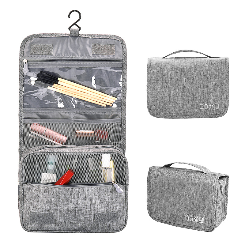 Portable Waterproof Toiletries Organizer Bag Hanging Travel Wash Pouch for Men & Women