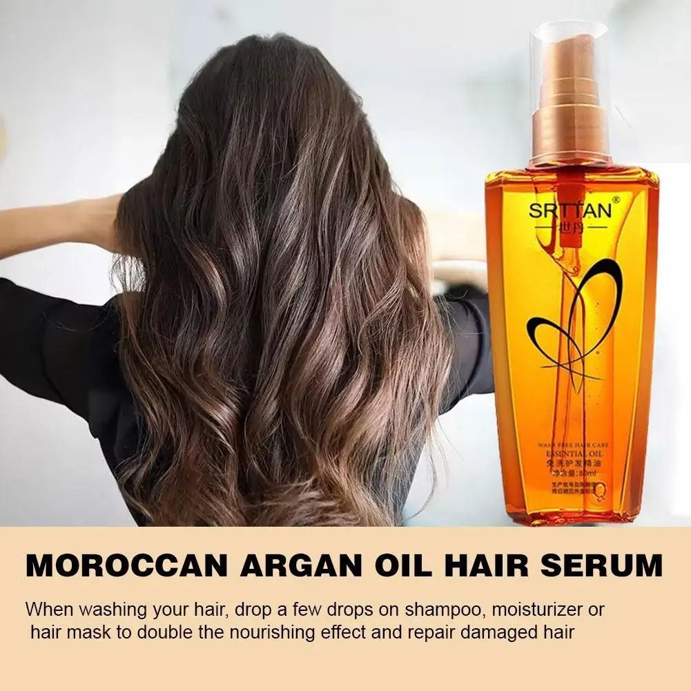 Lightweight Argan Oil Hair Serum for Shine and Repair