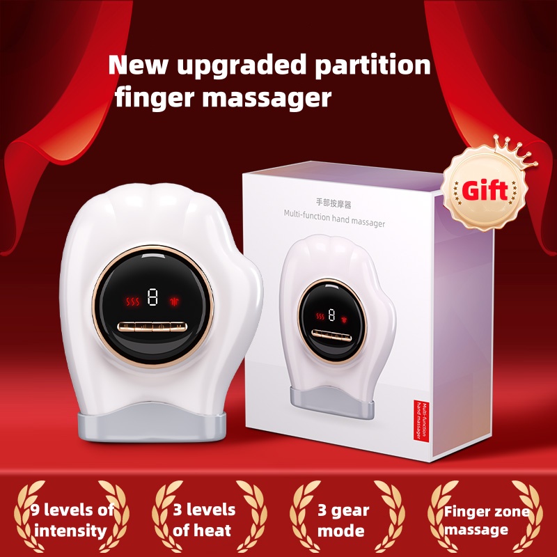 Hot Compress Air Pressure Hand Massager, Relieves Hand Fatigue, Air Wave Push Massage Home Massager