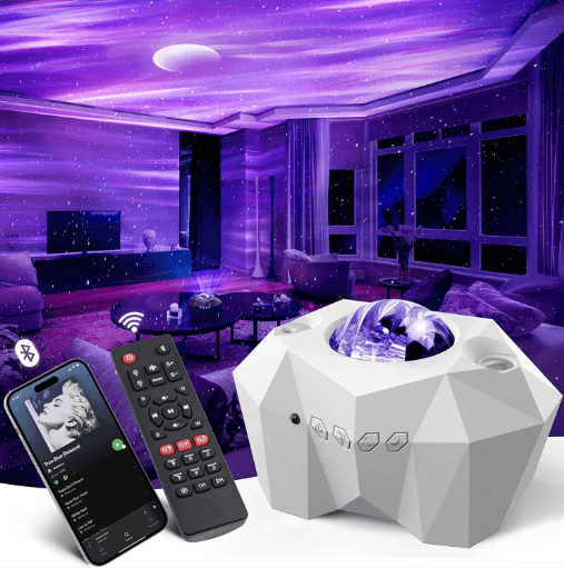Aurora Galaxy Star Projector – Bluetooth Northern Lights Starry Sky Night Lamp