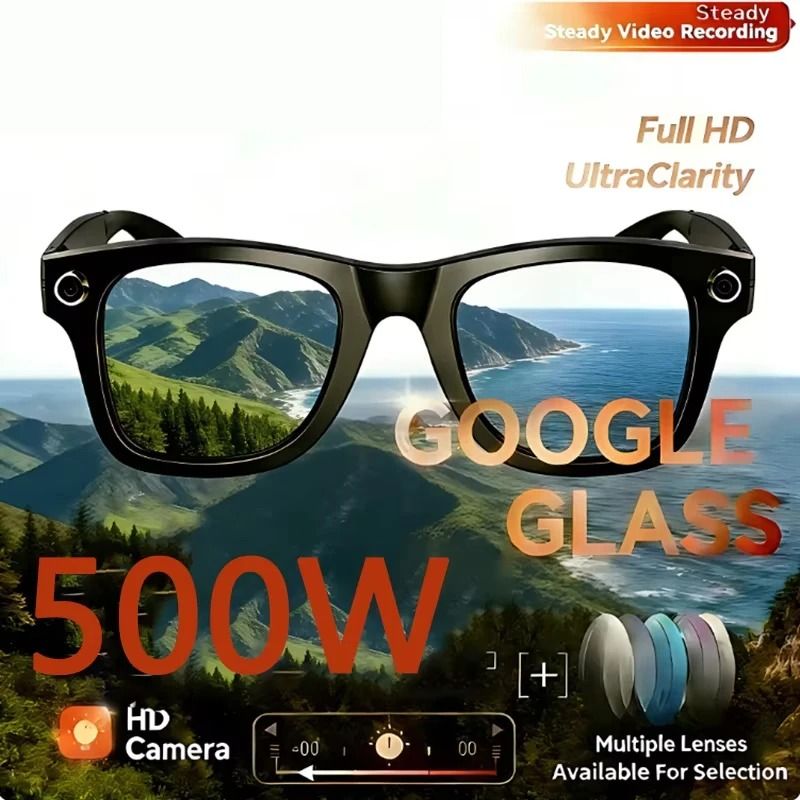 AI Smart 4K Translation Glasses – 500W HD Camera & Color-Changing Lenses – Waterproof Photography & Video Smart Sunglass