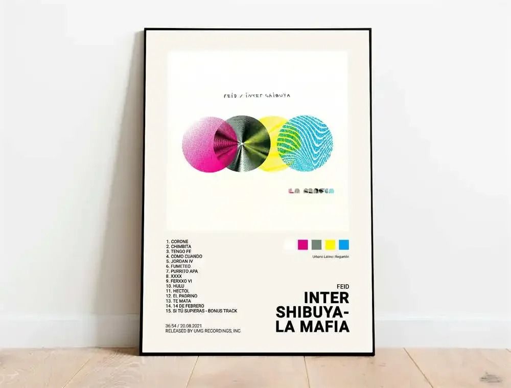 Latin Rap Music Poster Canvas Album Cover Aesthetic Wall Art Print