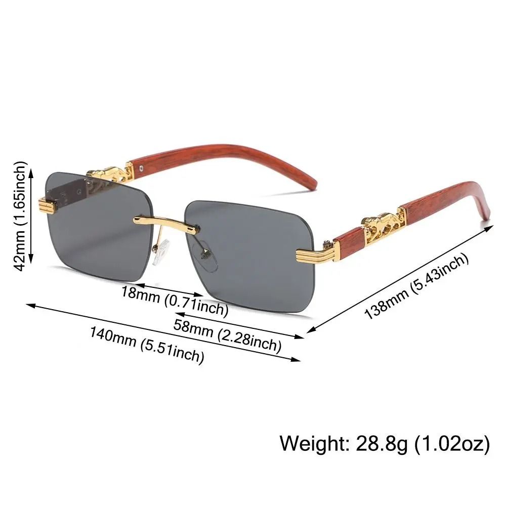 Rimless Cut-Edge Sunglasses – Metal Temple Retro Shades – High-Yield Optical Interaction Hub