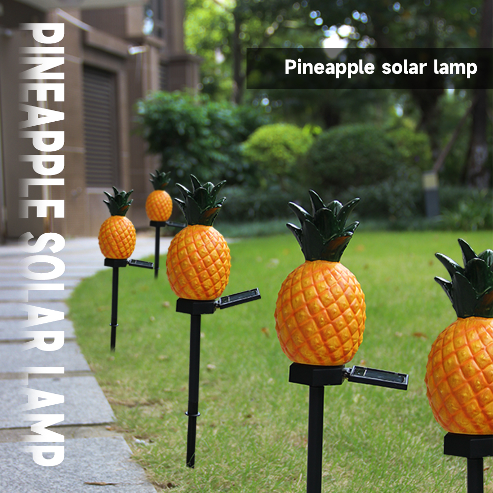 Waterproof LED Solar Yard Lamp, Pineapple Landscape Light for Outdoor Decorative Garden Lawn, Ground Stake Lamp