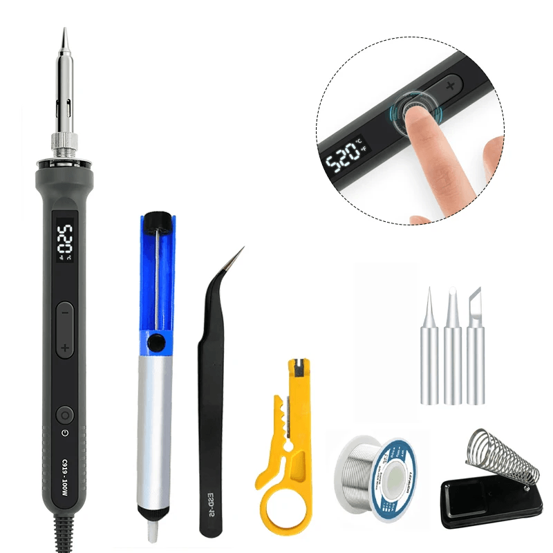 100W Digital Electric Soldering Iron Kit with LCD Temperature Control