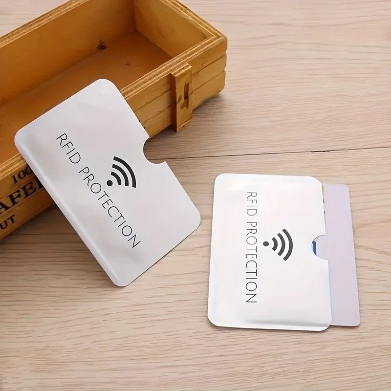 10-Piece Aluminum Smart RFID Blocking Sleeves – Ultra-Slim Anti-Theft Bank Card Protection