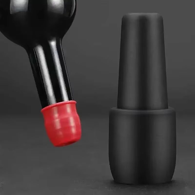 Universal Silicone Wine Bottle Stopper with Double Seal Leakproof Cap