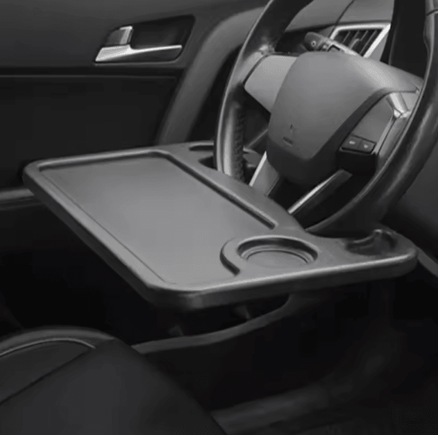 Multifunction Car Steering Wheel Tray Table Portable Steering Wheel Car Desk for Eating Working Laptop and Storage