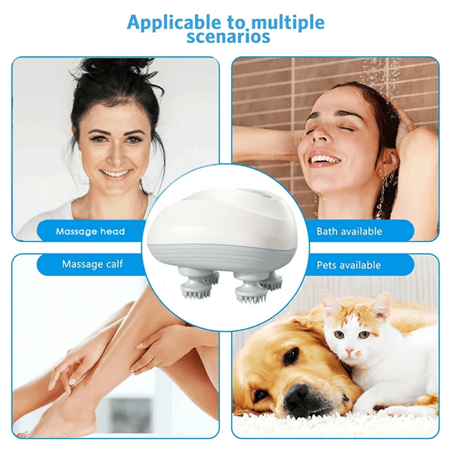 Electric Scalp Massager Washable Head Massage Tool